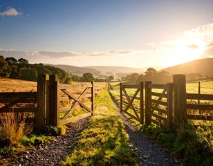 Rural Path at Sunrise