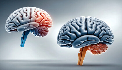 Artistic Brain Illustration: Anatomy of the Human Mind and Neural Pathways