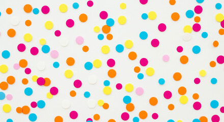 Obraz premium Vibrant confetti dots create a festive and celebratory background for parties and events