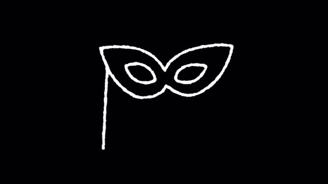 Simple, Elegant Mask Design, Hand-Drawn Style