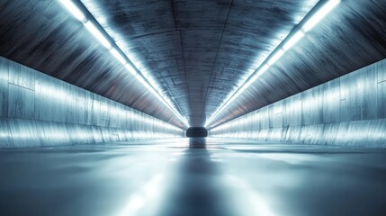 Futuristic modern tunnel