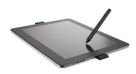 Digital drawing tablet with stylus