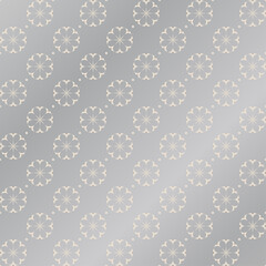 abstract pattern with geometric flowers gray background for fabric background surface design packaging vector illustration