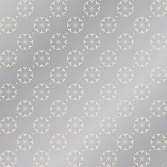 abstract pattern with geometric flowers gray background