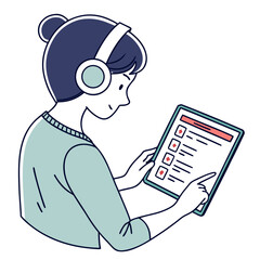 Person Reading with Screen Reader 1