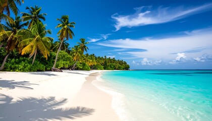 Tropical paradise beach scene (2)