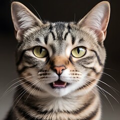 Obraz premium A cat smiling at the camera