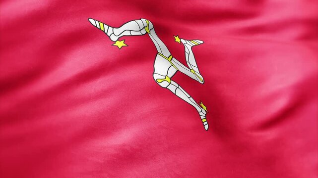 Abstract red flag of the Isle of Man.