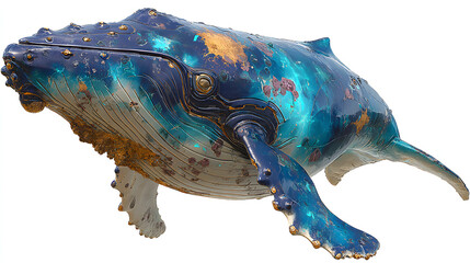 A humpback whale swimming underwater