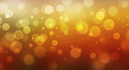 Glowing Golden Orange Bokeh Lights on a Gradient Background.
