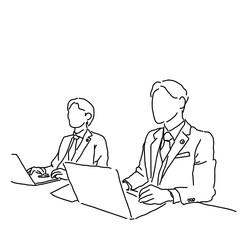 仕事するビジネスマン/弁護士