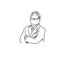 腕を組むビジネスマン/弁護士