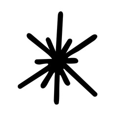 Vintage retro star snowflake decorative christmas element silhouette
