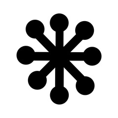 Large decorative christmas snowflake retro vintage style