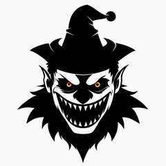 Witch Walking in Spooky Forest – Halloween Vector