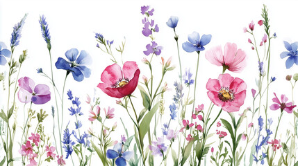 spring flowers vector illustration