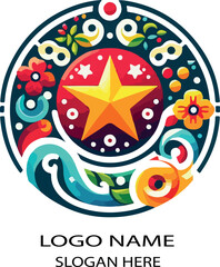 Vietnam logo icon vector white background .
