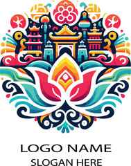 Vietnam logo icon vector white background .