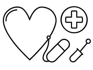 Fototapeta premium Medical and healthcare icons set,Professional medical icons set for healthcare innovation and digital health solutions