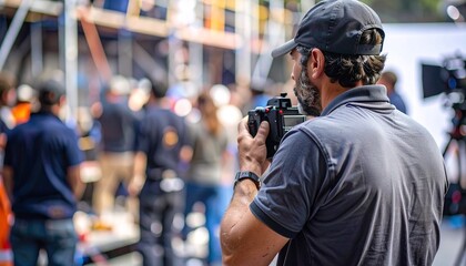 Photographer capturing event