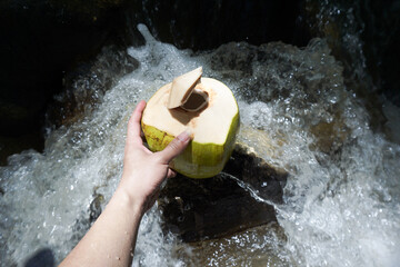 water splash in the water