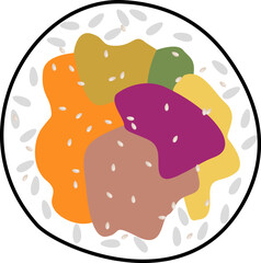 Illustration of a Japanese Sushi Roll