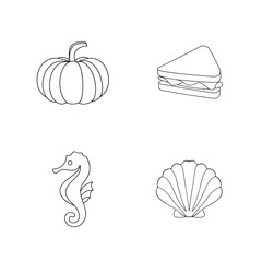 Pumpkin sandwich seahorse shell squash food