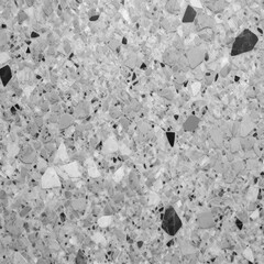 Abstract White and Gray Terrazzo Flooring Texture with Polished Stone Pattern – Elegant Marble and Granite Surface Design for Modern Wall, Floor, and Luxury Interior Background Decoration	