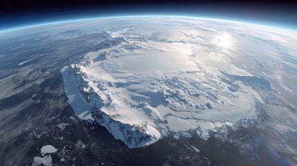antarctic mountains ice ocean view