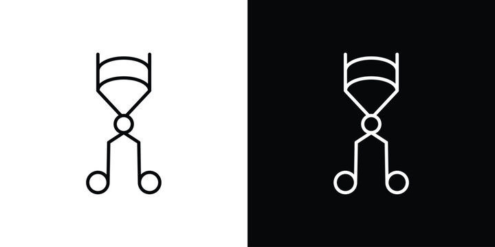 Eyelash curler icon design elements pack. Vector symbols for UI Designs
