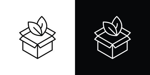 Eco packaging icon design elements pack. Vector symbols for UI Designs