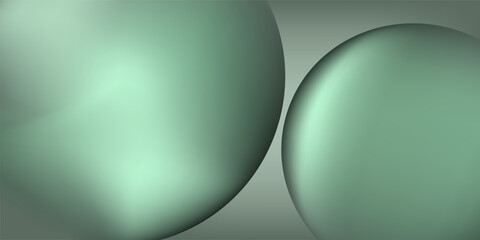 Abstract background with large green gradient spheres and smooth lighting effect, creating a modern and minimal composition for digital and graphic design.