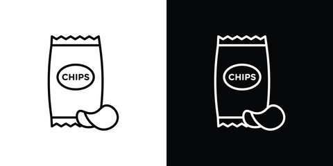 Chips icon design elements pack. Vector symbols for UI Designs