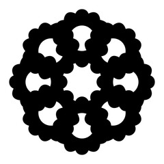 Symbol of floral design. Pattern of daisy, rose and chamomile