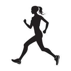A running woman silhouette.