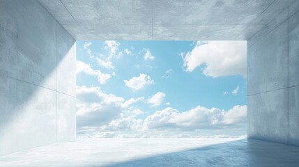 Modern concrete interior