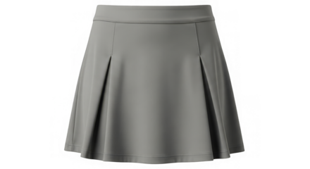 Pleated Gray Aline Mini Skirt Mockup