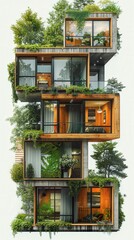 EcoFriendly Vertical House Design.