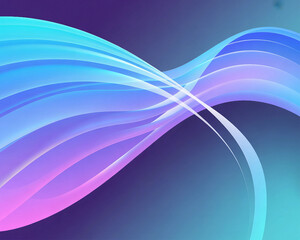 Naklejka premium Abstract gradient waves in blue and purple, futuristic technology background