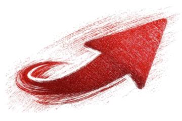 Red Glitter Arrow Abstract Design