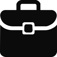 Briefcase icons, Outline icon a briefcase with a handle clasp symbol luggage, Illustration of a black, briefcase with white detailing ,Briefcases and Satchels with Handles icons.