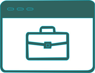 Briefcase icons, Outline icon a briefcase with a handle clasp symbol luggage, Illustration of a black, briefcase with white detailing ,Briefcases and Satchels with Handles icons.