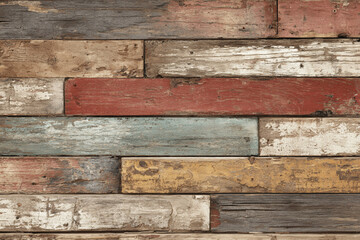 Naklejka premium Rustic weathered wood planks various colors and textures