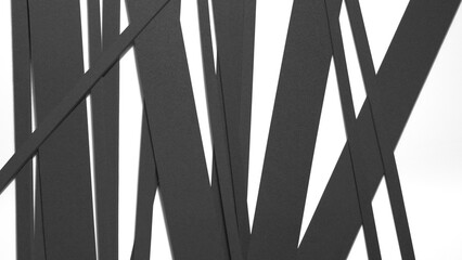 Composition abstract with black stripes on white background