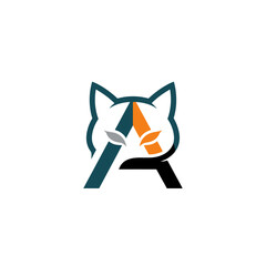Fototapeta premium Stylish Cat Letter A Logo Design