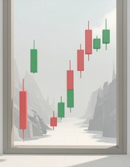 Chart window with mountains