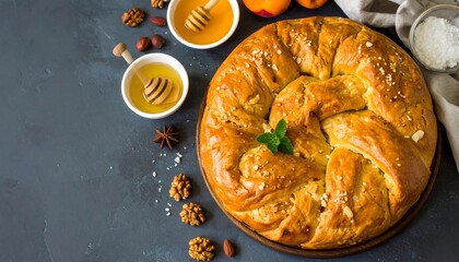 Sweet bread with nuts & honey