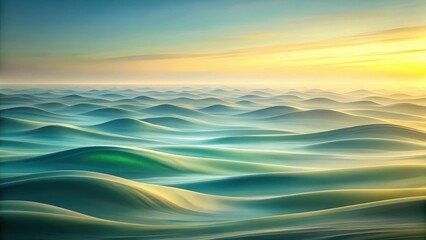 Obraz premium Serene Undulating Landscape at Dawn A Dreamlike Vista of Gentle Rolling Hills Bathed in Soft, Golden Light