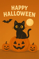 A spooky Halloween night, a haunted gothic house on a hill under a giant glowing full moon, A cute Halloween illustration, A luxurious fantasy Halloween scene, A minimalist Halloween design