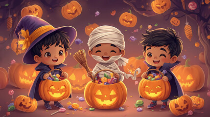 A spooky Halloween night, a haunted gothic house on a hill under a giant glowing full moon, A cute Halloween illustration, A luxurious fantasy Halloween scene, A minimalist Halloween design